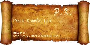 Poli Kamélia névjegykártya